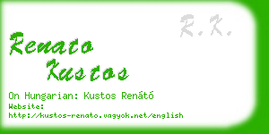 renato kustos business card