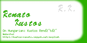 renato kustos business card